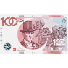One Banknote 100 jaar Turkse Republiek 1950 - 1980 - Türkiye Cumhuriyeti'nin 100 yılı 1950 - 1980